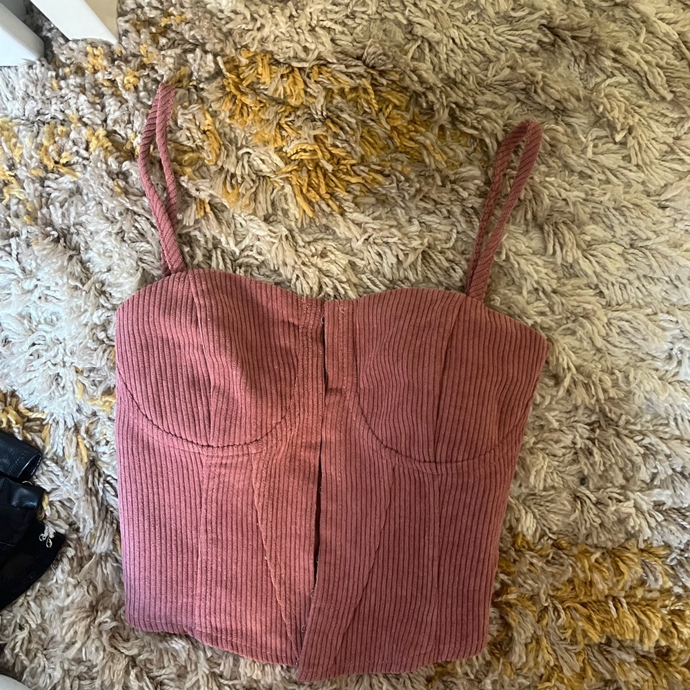 SHEIN Women's Pink Corduroy Top